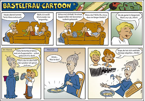 Bastelfrau Cartoon