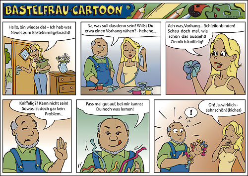 Bastelfrau Cartoon